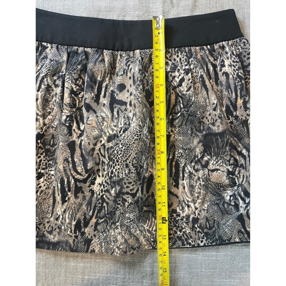 Haung Shu Chi Animal Print Mini Skirt Gold Black Leopard Tiger Snake Size S - Picture 4 of 10